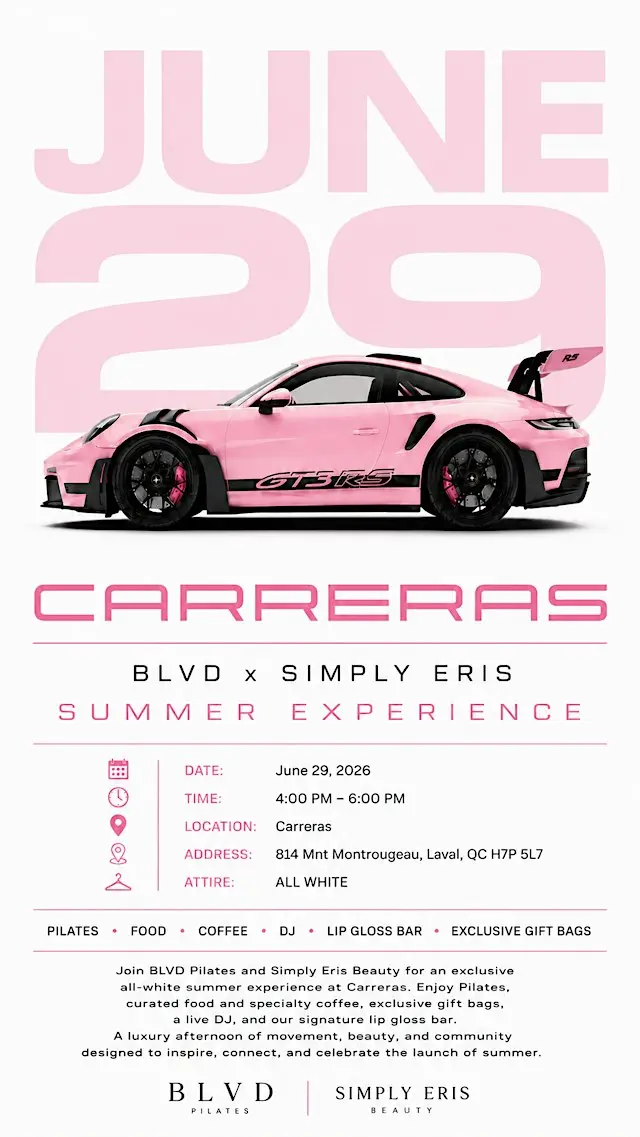 BLVD Pilates × Carreras — affiche de l’événement