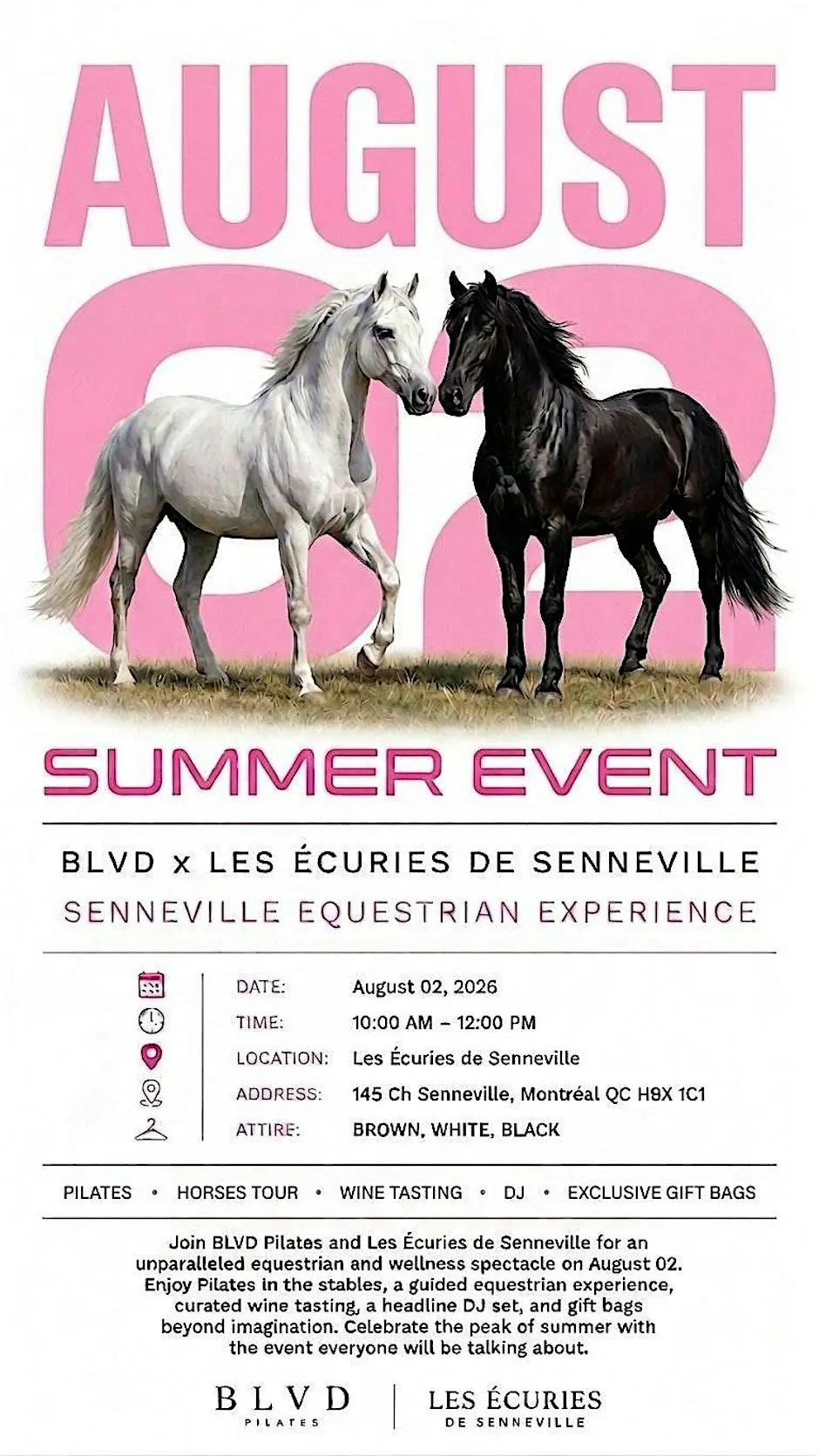 BLVD Pilates × Horses — affiche de l’événement